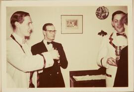 Photograph of Percy Bullock with Three Members of the Boat Club