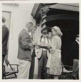 Photograph of Three Men with Drinks