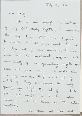 Letter from Ed Woodhouse to Percy Bullock