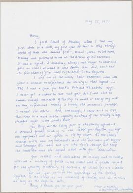 Letter from Stephen P. Hamilton to Percy Bullock