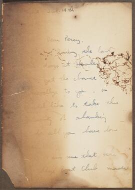 Postcard from Bernard Jaffe to Percy Bullock