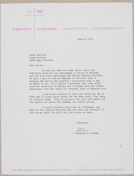 Letter from Stephen H. Gushée to Percy Bullock