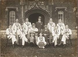 Photograph of a Jesus College Crew with Plate