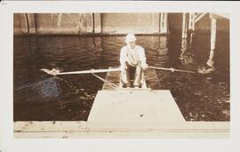 Photograph of Blake in a Sculling Tub