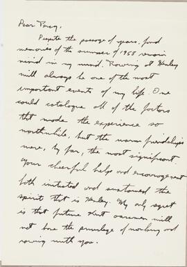 Letter from Price Gripekoven to Percy Bullock