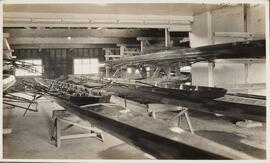 Photograph of Boats Racked in the Boathouse