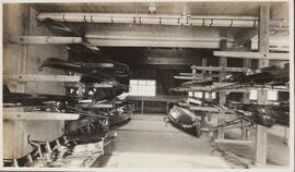 Photograph of Boats Racked in the Boathouse
