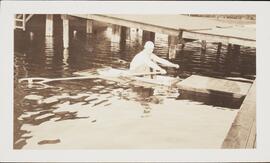 Photograph of Blake in a Sculling Tub