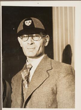 Photograph of Percy Bullock in a Jesus College Cap