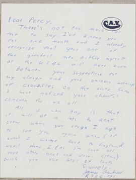 Letter from James Andrew to Percy Bullock